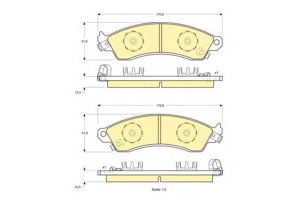 set placute frana,frana disc