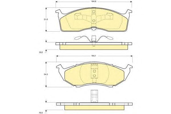 set placute frana,frana disc