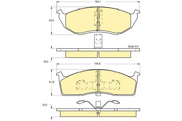 set placute frana,frana disc