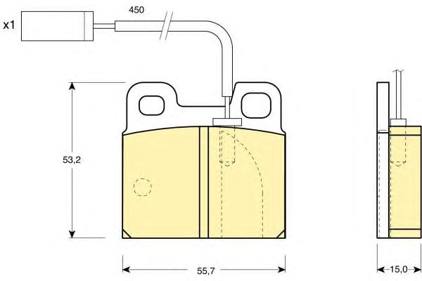 set placute frana,frana disc