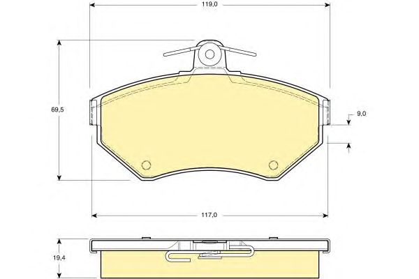 set placute frana,frana disc