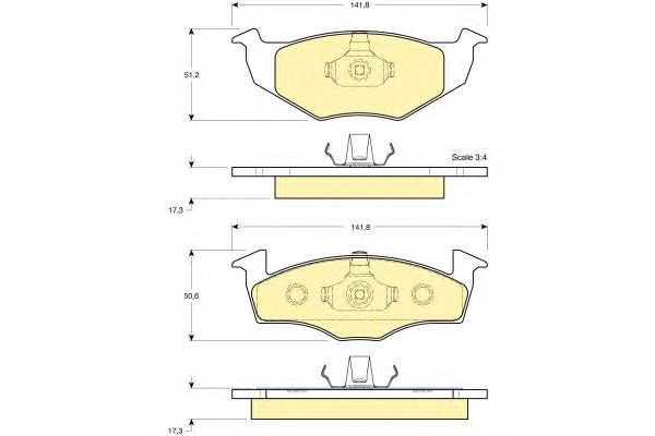 set placute frana,frana disc