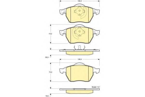 set placute frana,frana disc