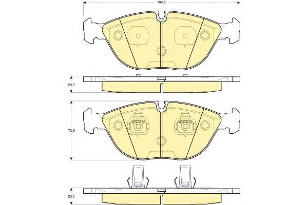 set placute frana,frana disc