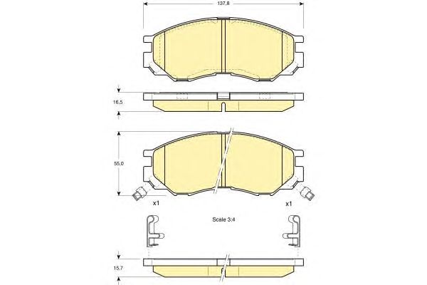 set placute frana,frana disc