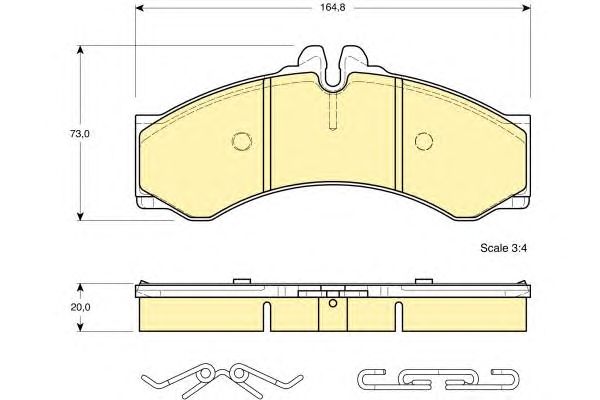 set placute frana,frana disc