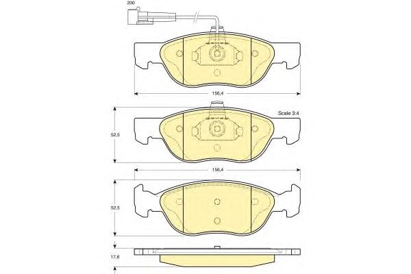 set placute frana,frana disc