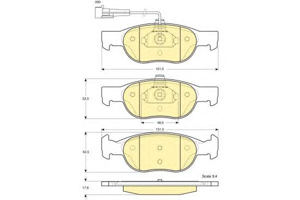 set placute frana,frana disc