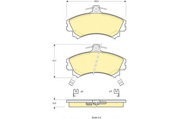 set placute frana,frana disc