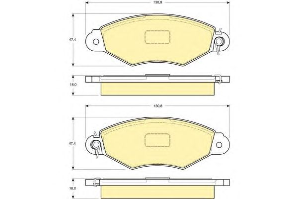 set placute frana,frana disc