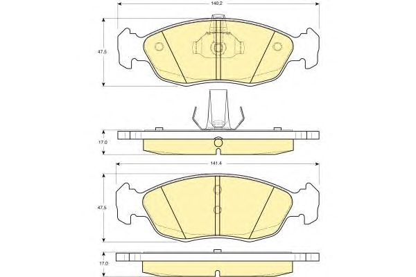 set placute frana,frana disc