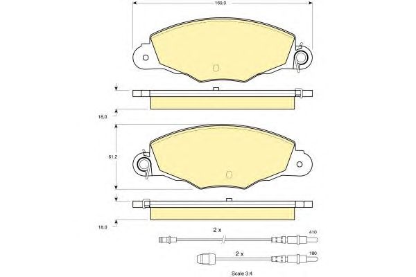 set placute frana,frana disc