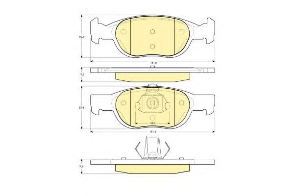 set placute frana,frana disc