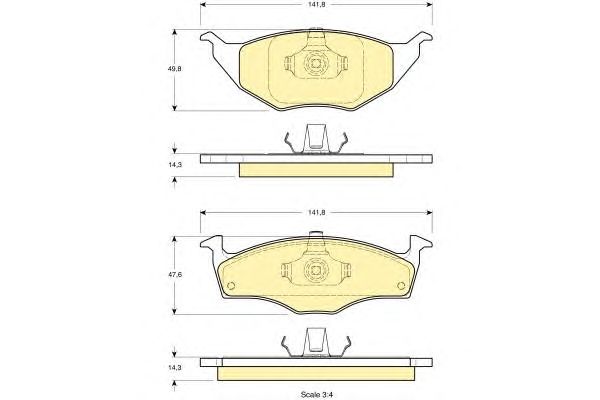 set placute frana,frana disc