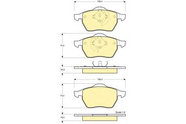 set placute frana,frana disc