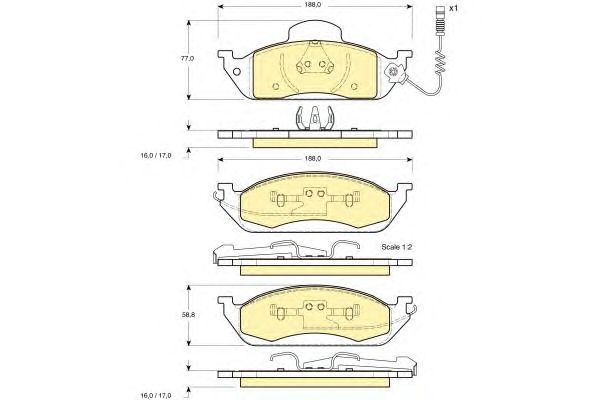 set placute frana,frana disc