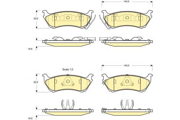 set placute frana,frana disc