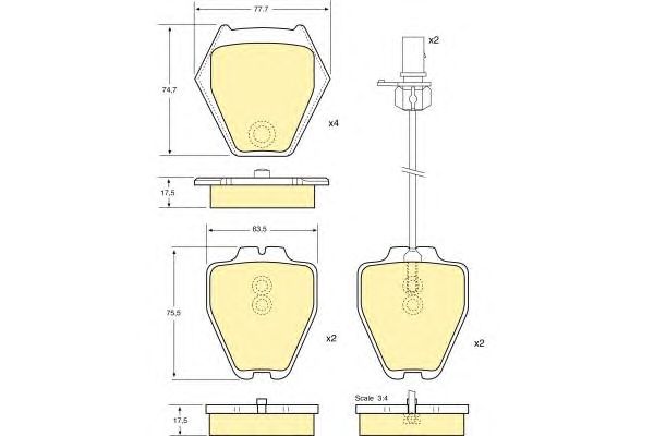 set placute frana,frana disc