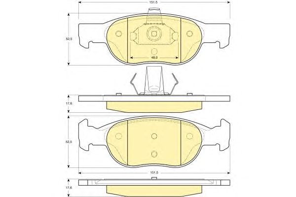 set placute frana,frana disc