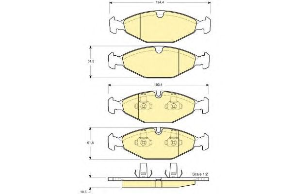 set placute frana,frana disc