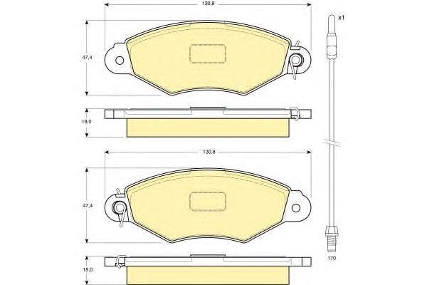 set placute frana,frana disc