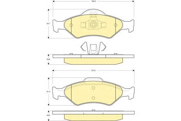 set placute frana,frana disc