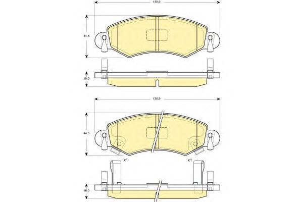 set placute frana,frana disc