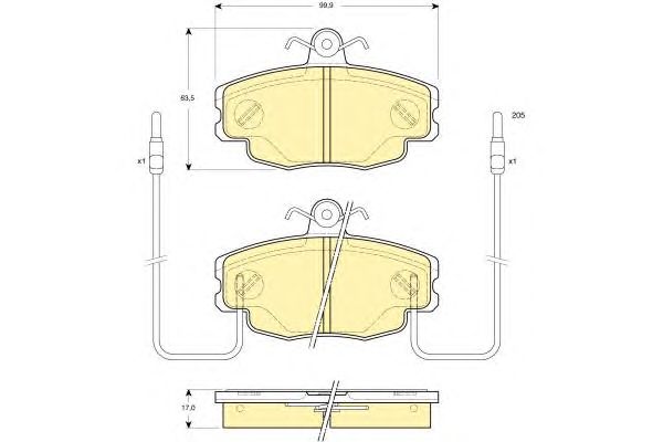 set placute frana,frana disc