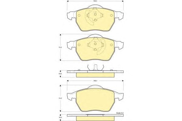 set placute frana,frana disc