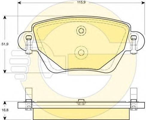 set placute frana,frana disc