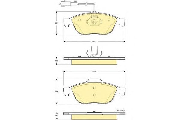 set placute frana,frana disc