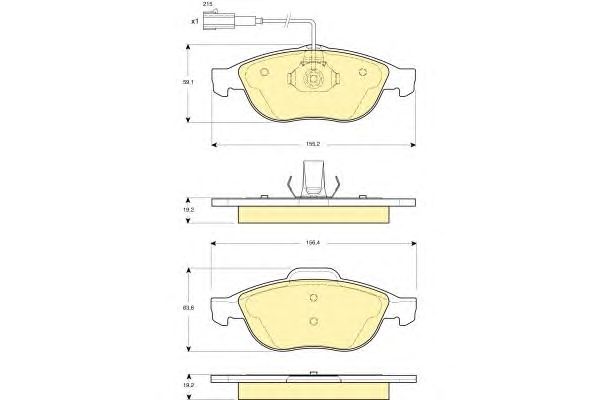 set placute frana,frana disc