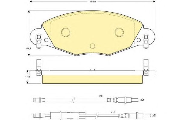 set placute frana,frana disc