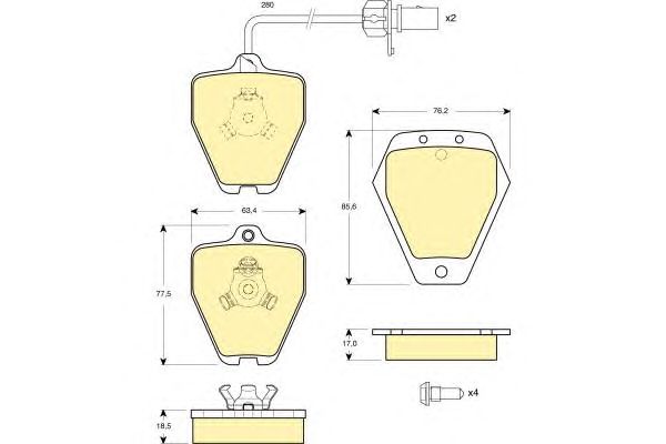 set placute frana,frana disc