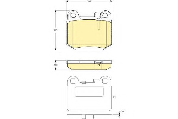 set placute frana,frana disc