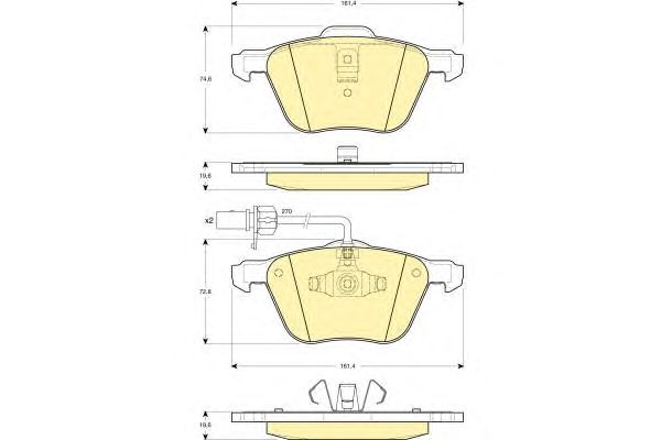 set placute frana,frana disc