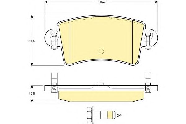 set placute frana,frana disc