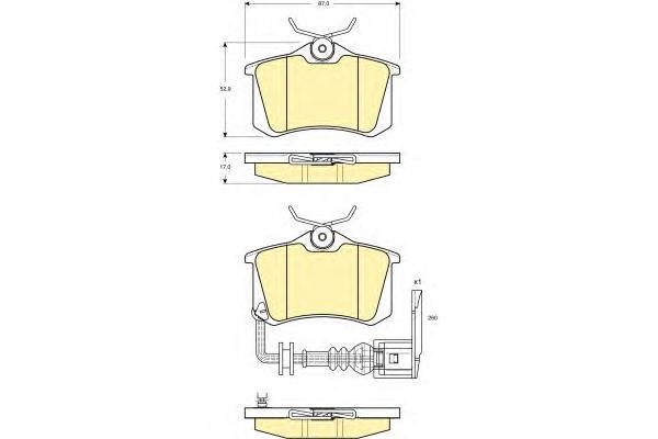 set placute frana,frana disc