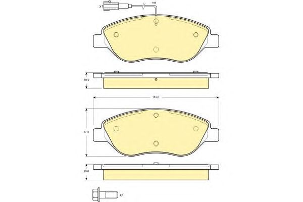 set placute frana,frana disc