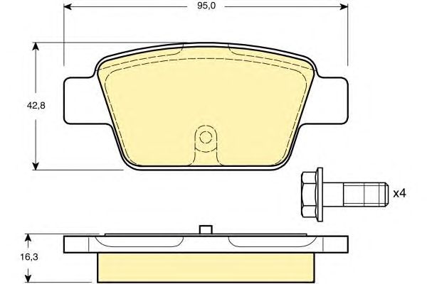 set placute frana,frana disc