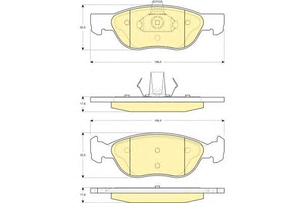 set placute frana,frana disc