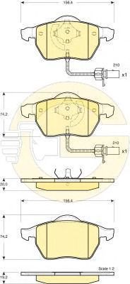 set placute frana,frana disc