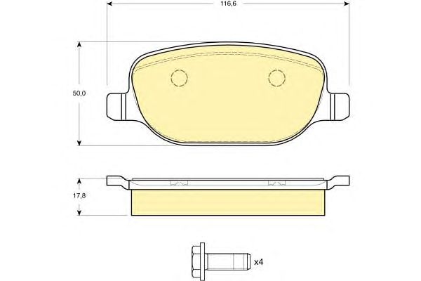 set placute frana,frana disc