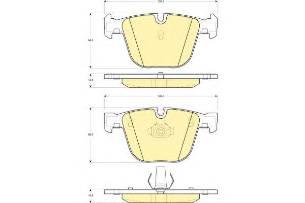 set placute frana,frana disc