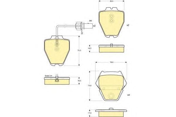 set placute frana,frana disc