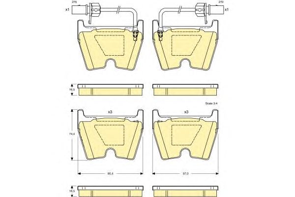 set placute frana,frana disc