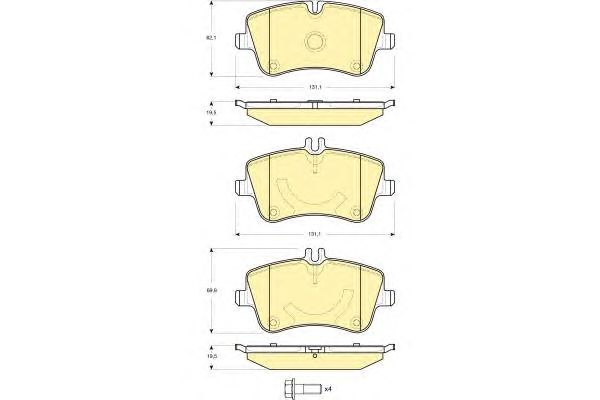 set placute frana,frana disc