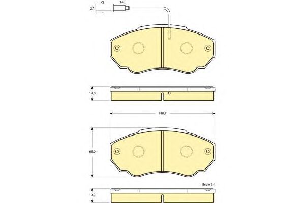 set placute frana,frana disc