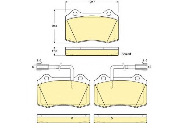 set placute frana,frana disc