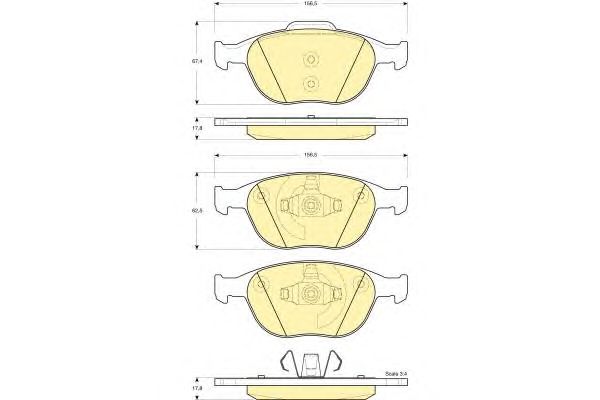 set placute frana,frana disc